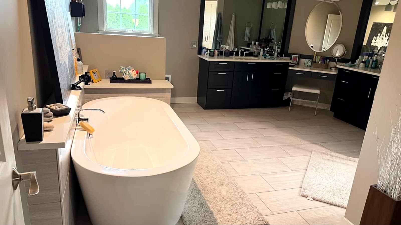Bathroom, after an AM Cleaning visit