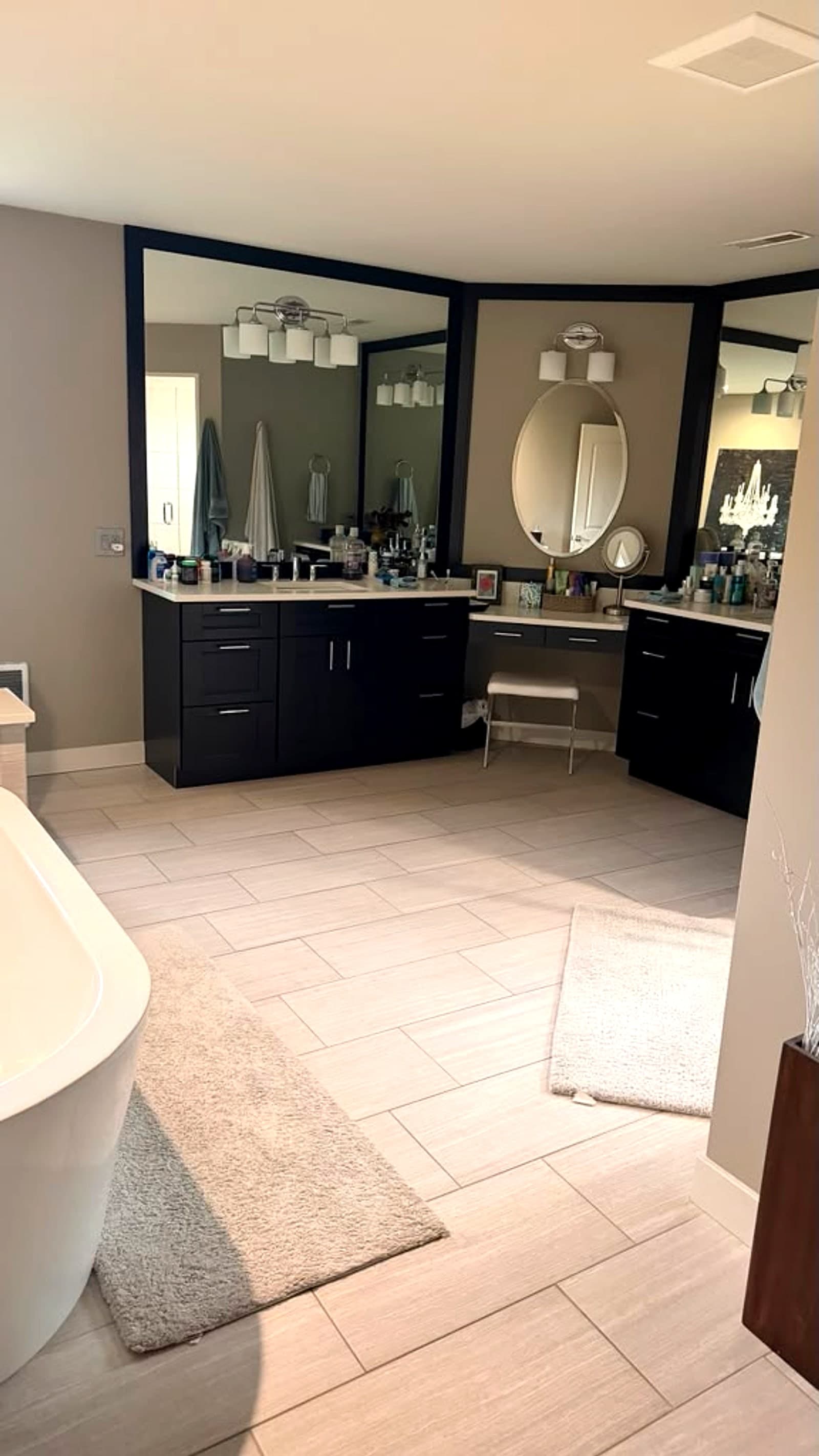 Bathroom, after an AM Cleaning visit